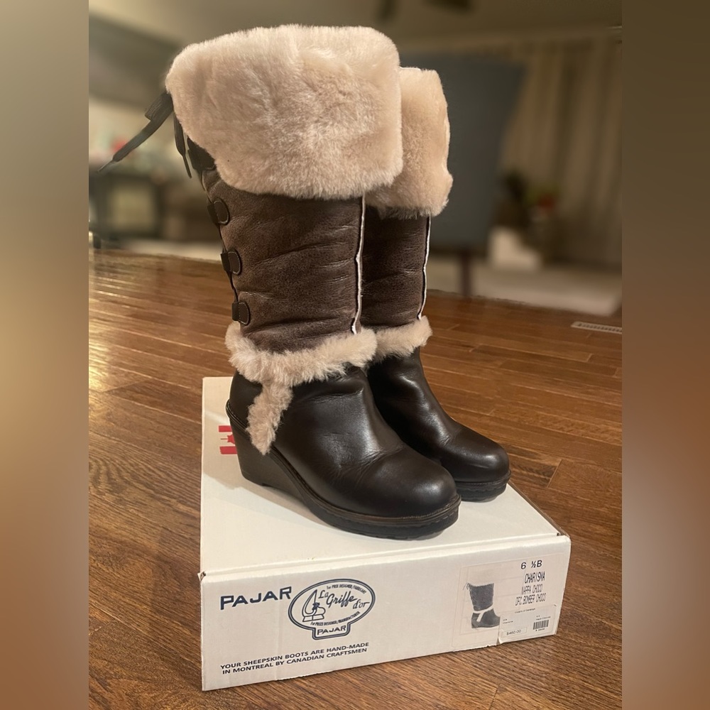 ✨GREAT CONDITION✨ Pajar Canada Charisma Waterproof Leather Suede Shearling Boot